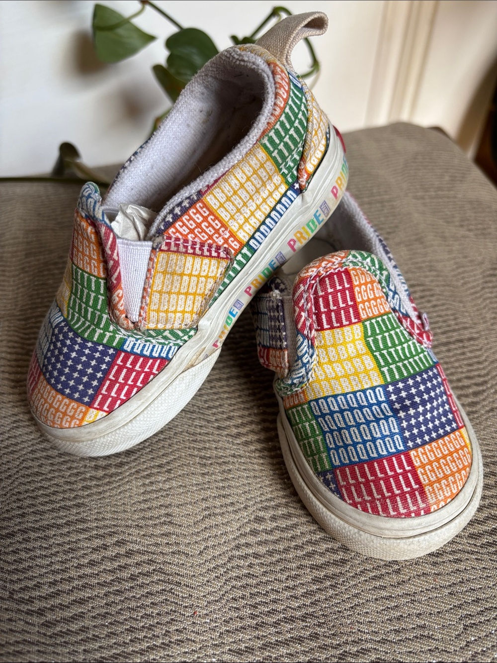 Vans Pride Rainbow Patchwork Classic Slip-On Sneakers Toddler 5.5